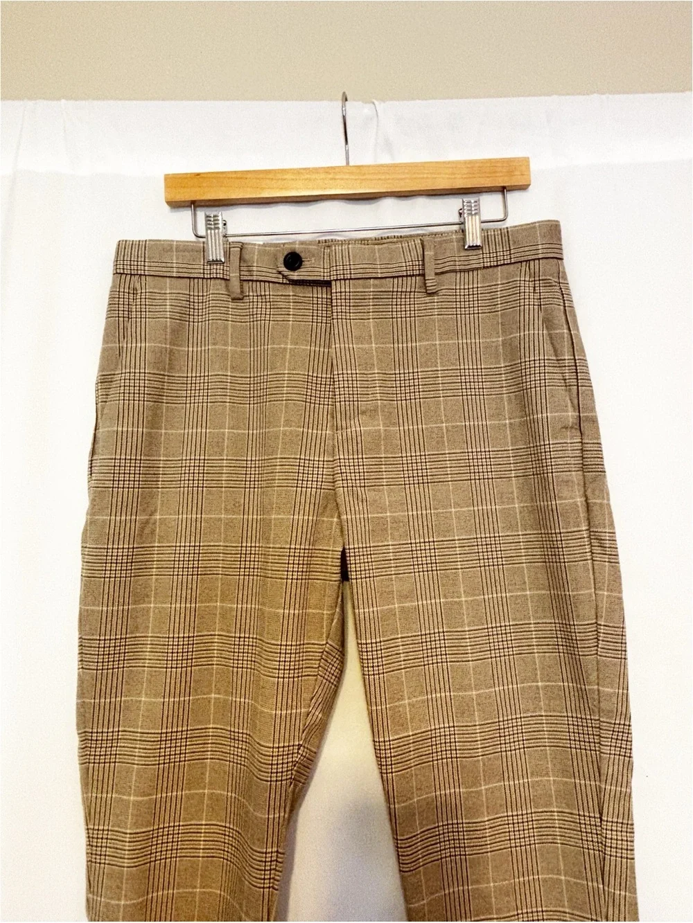 Banana Republic Grayson Slim Tapered Ankle Pant size 32x30 NWT Plaid Herringbone